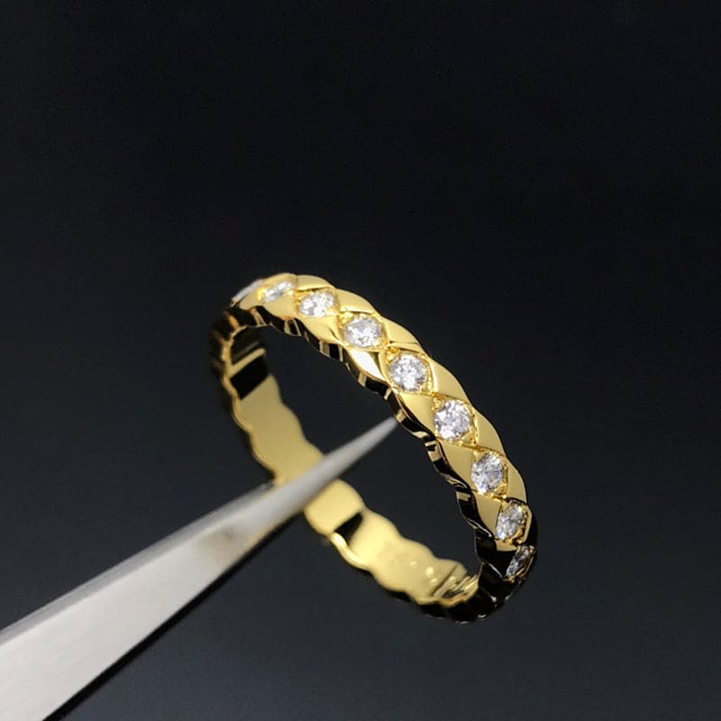 Chanel Coco Crush Mini Diamonds 18K Gold Ring
