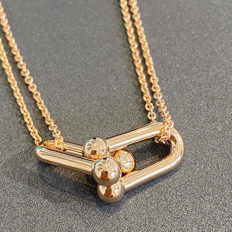 Tiffany HardWear Double Link 18K Gold Necklace