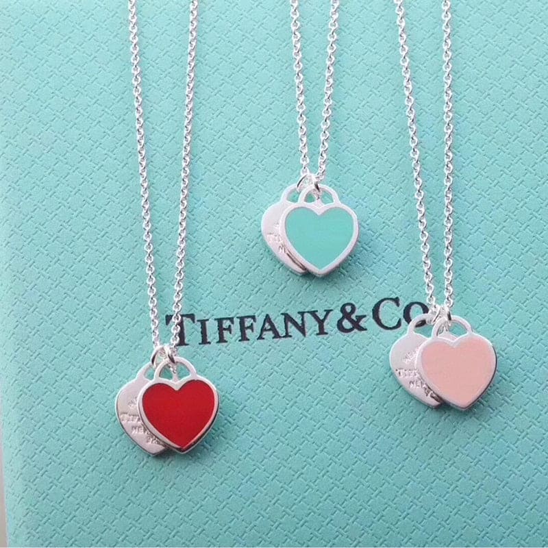 Red Double Heart Necklace
