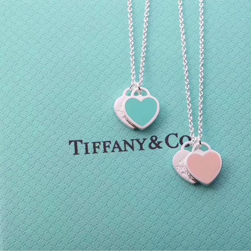 Pink Double Heart Necklace