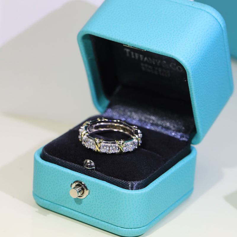Tiffany Schlumberger Eighteen Stone 18K Gold Ring