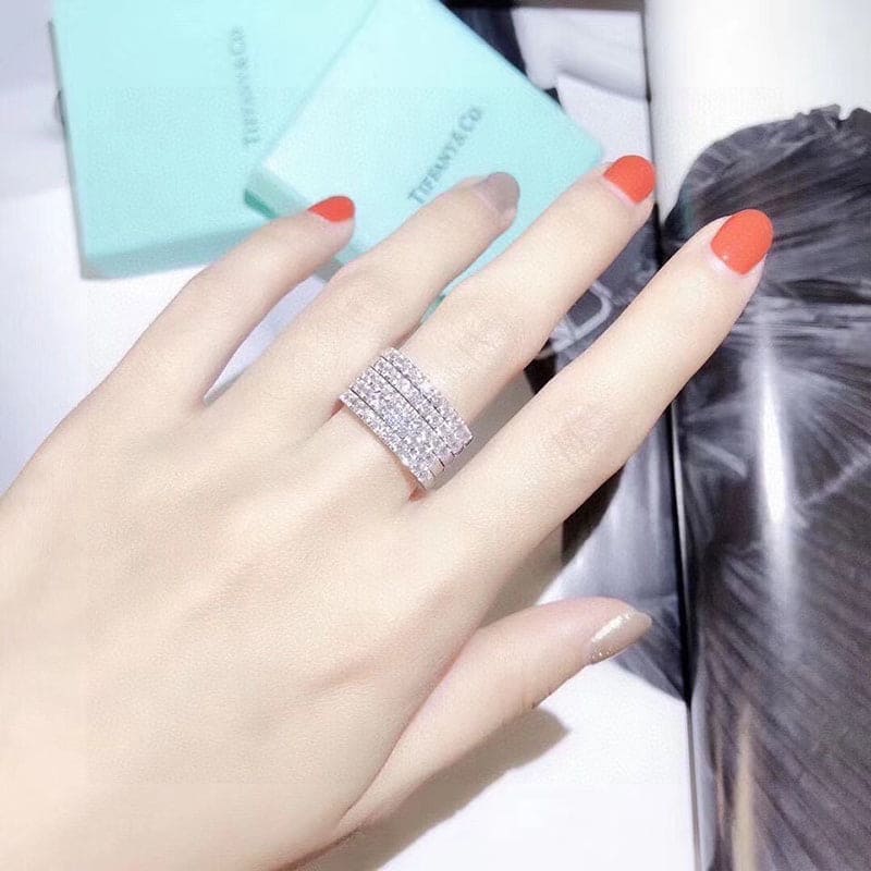 Tiffany Soleste Full Eternity 18K Gold Ring