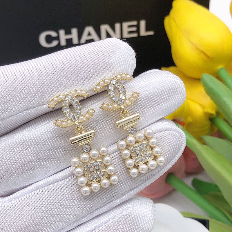 Chanel Pearl Shape 18K Gold Earrings
