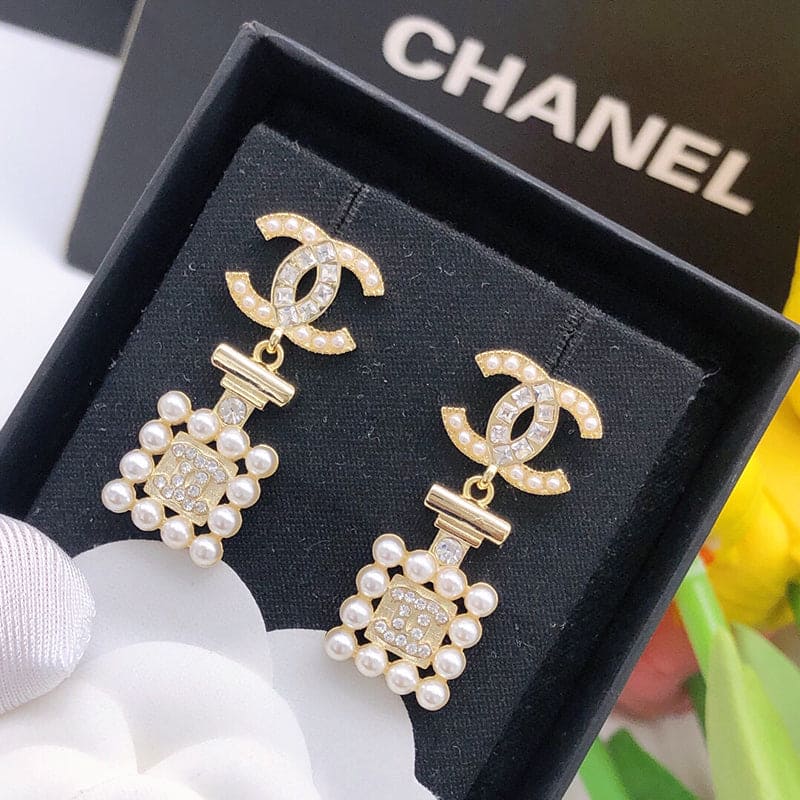 Chanel Pearl Shape 18K Gold Earrings