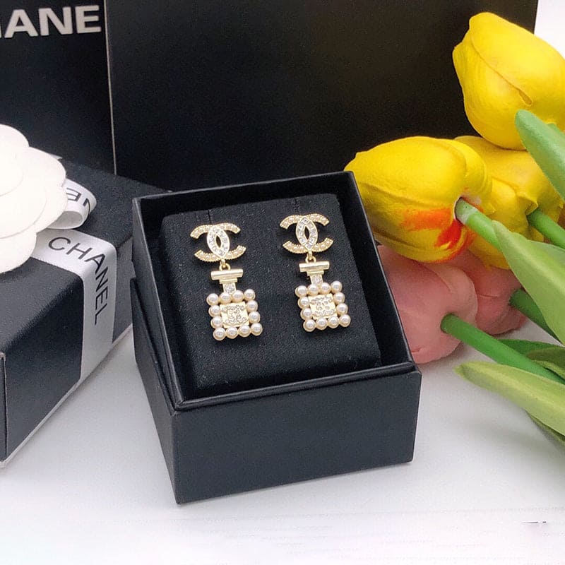 Chanel Pearl Shape 18K Gold Earrings