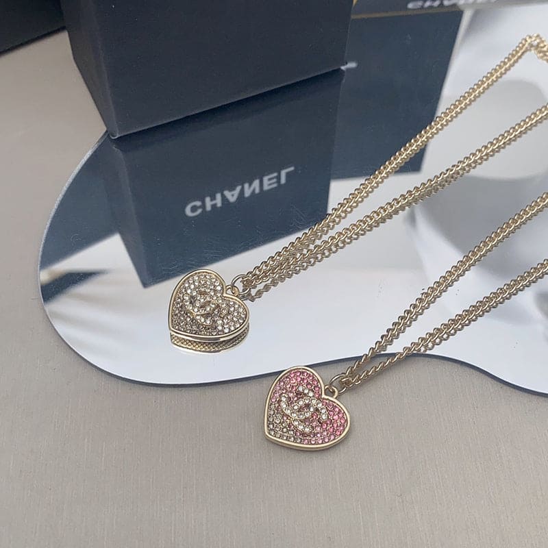 Chanel Pink Diamonds 18K Gold Necklace