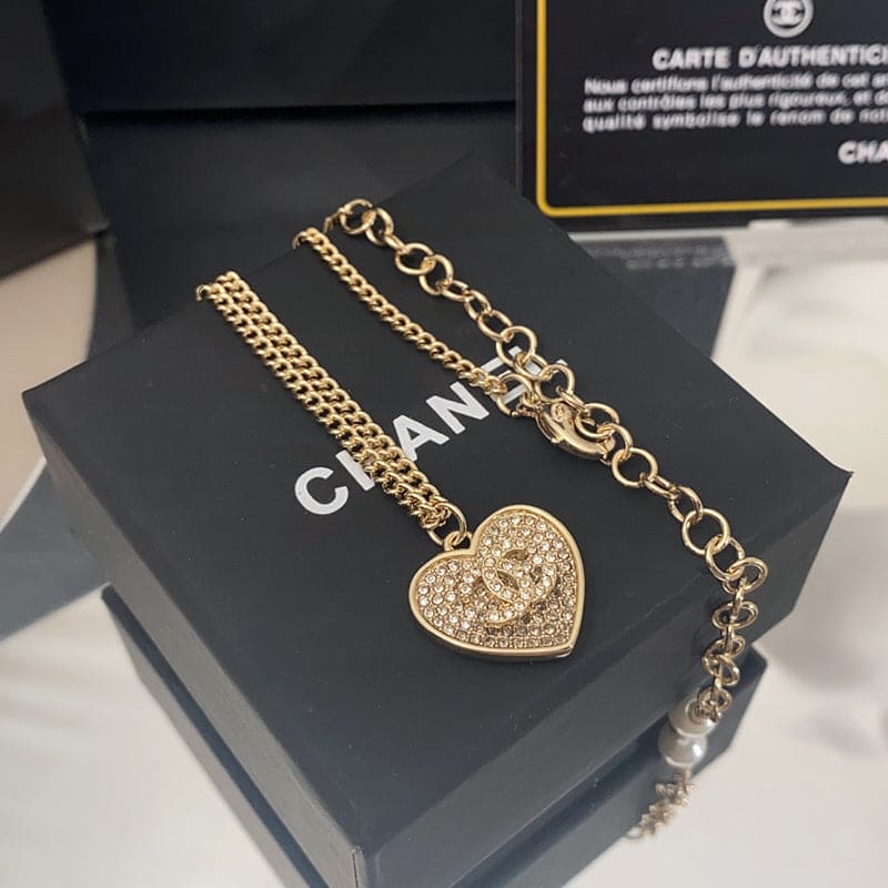 Chanel Pink Diamonds 18K Gold Necklace