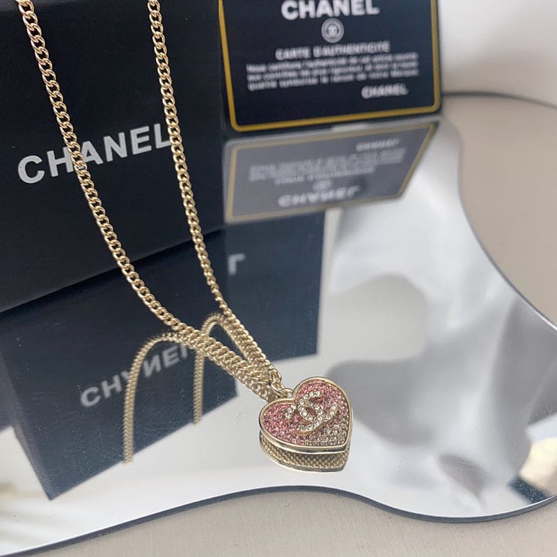 Chanel Pink Diamonds 18K Gold Necklace