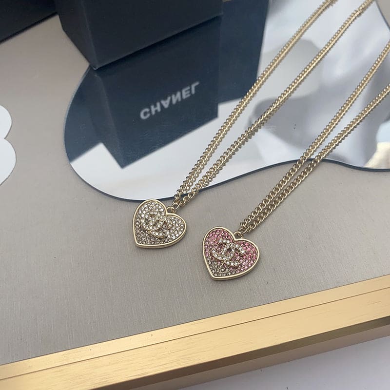 Chanel Pink Diamonds 18K Gold Necklace