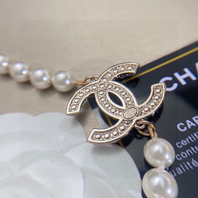 Chanel 100TH ANNIVERSARY Pearl Chain 18K Gold Necklace