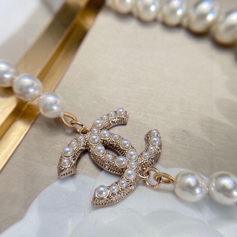 Chanel 100TH ANNIVERSARY Pearl Chain 18K Gold Necklace