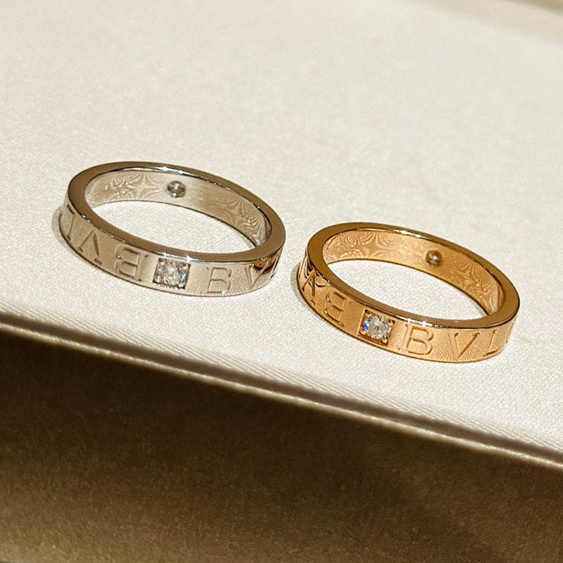 Bvlgari Diamond 18K White Gold Ring