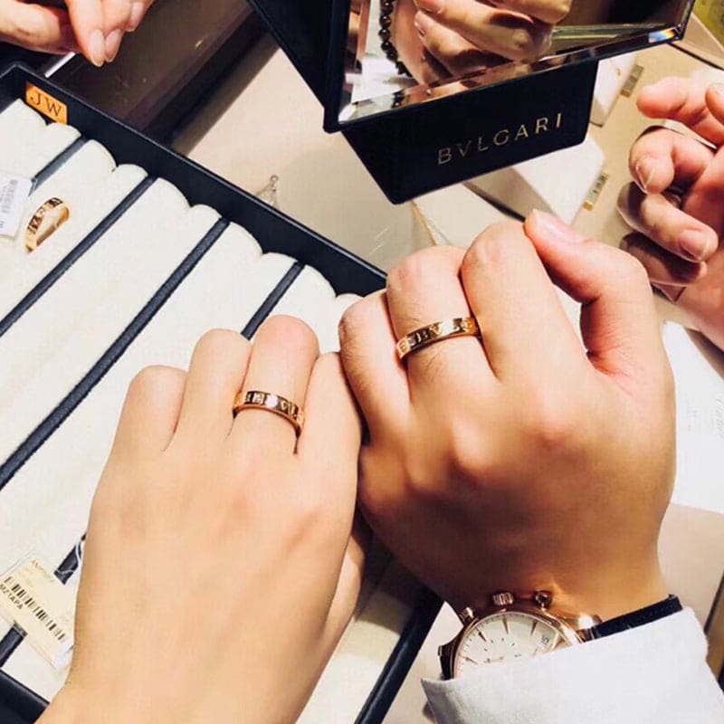 Bvlgari Diamond 18K Rose Gold Ring