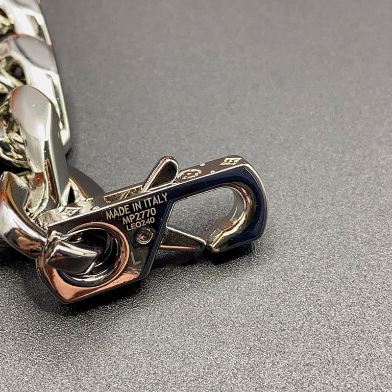 Louis Vuitton Monogram Logo Chain 18K Gold Bracelet