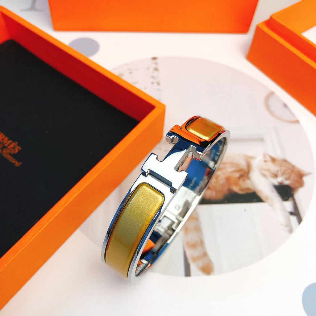 Hermes Clic Yellow 18K Gold Bracelet