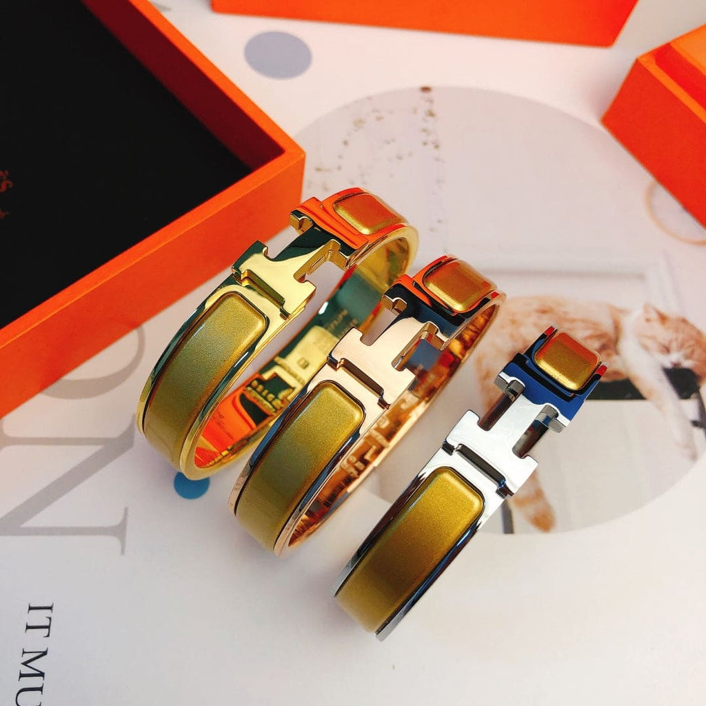 Hermes Clic Yellow 18K Gold Bracelet