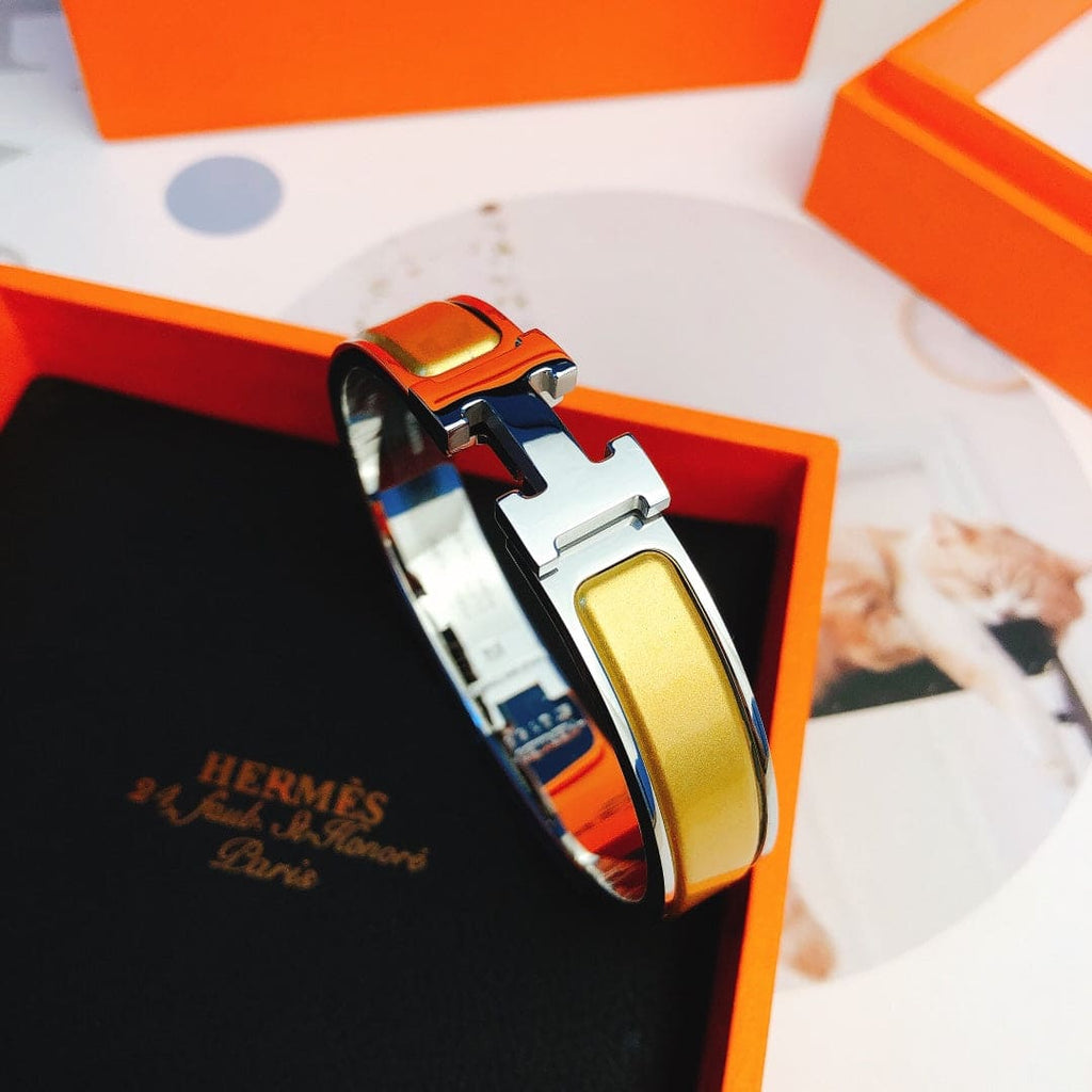 Hermes Clic Yellow 18K Gold Bracelet
