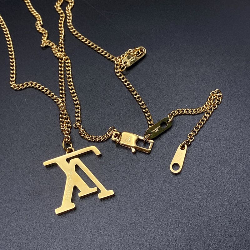 Louis Vuitton Upside Down 18K Gold Necklace