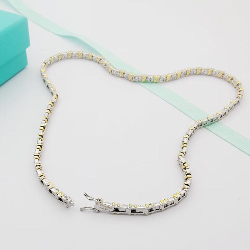 Tiffany Schlumberger Eighteen Stone Choker 18K Gold Necklace