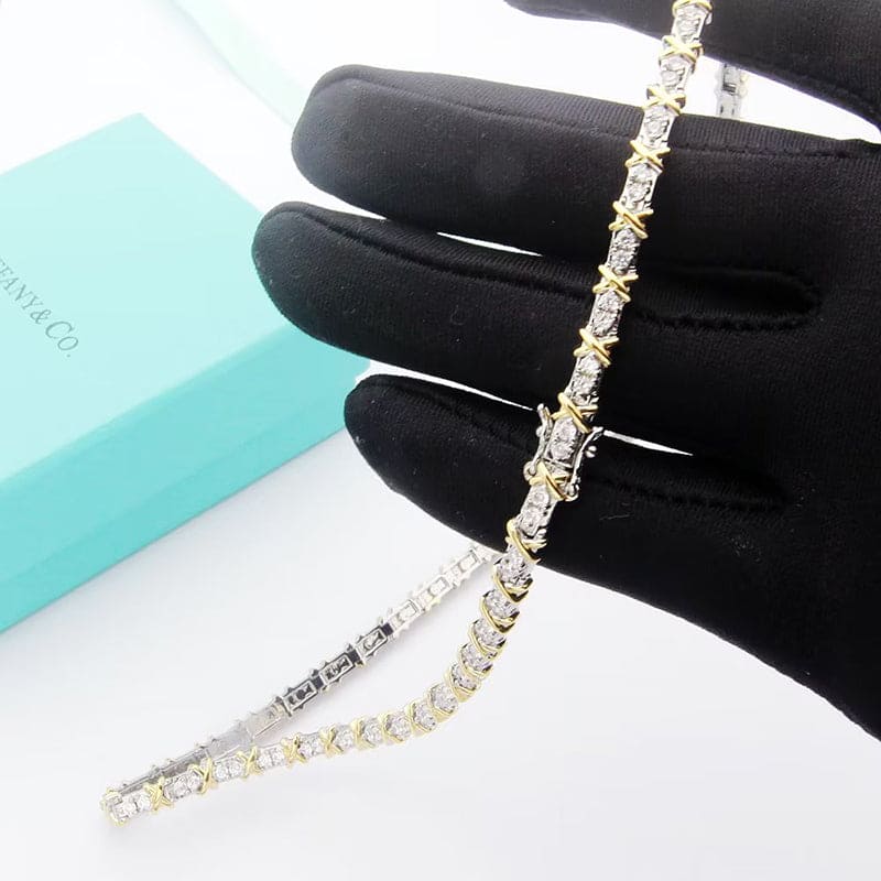 Tiffany Schlumberger Eighteen Stone Choker 18K Gold Necklace
