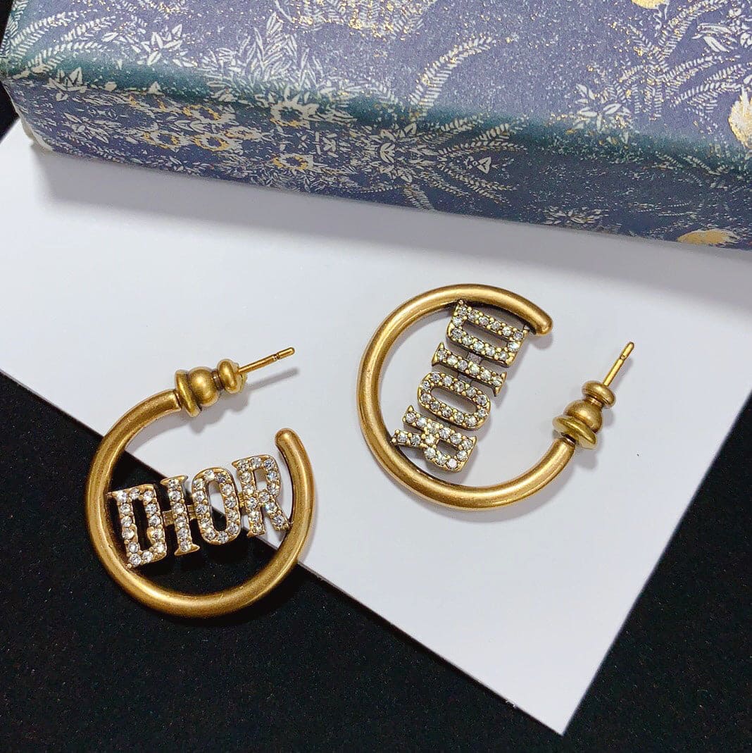 Dior 30 Montaigne Hoop 18K Gold Earrings