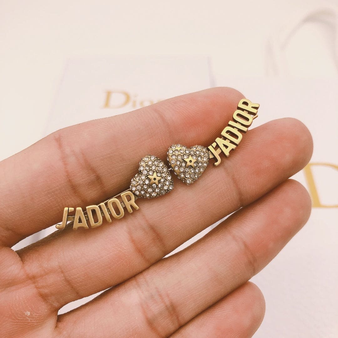 Dior J'Adior Vintage 18K Gold Earrings