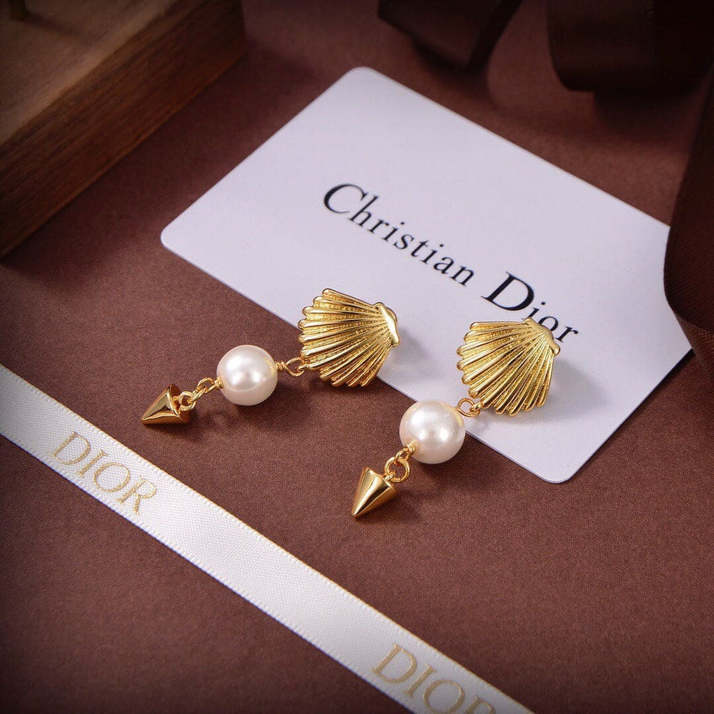Dior Sea Garden 18K Gold Earrings