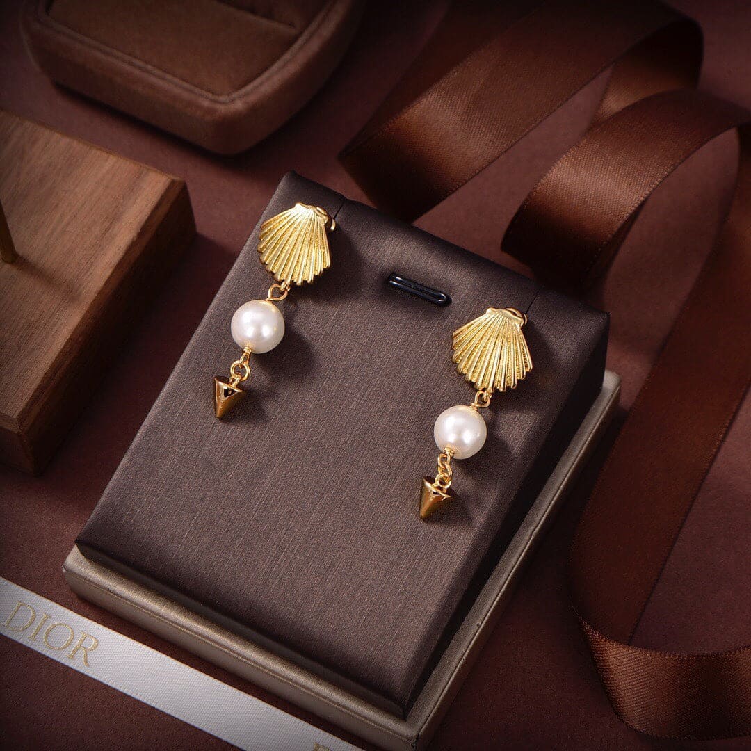 Dior Sea Garden 18K Gold Earrings