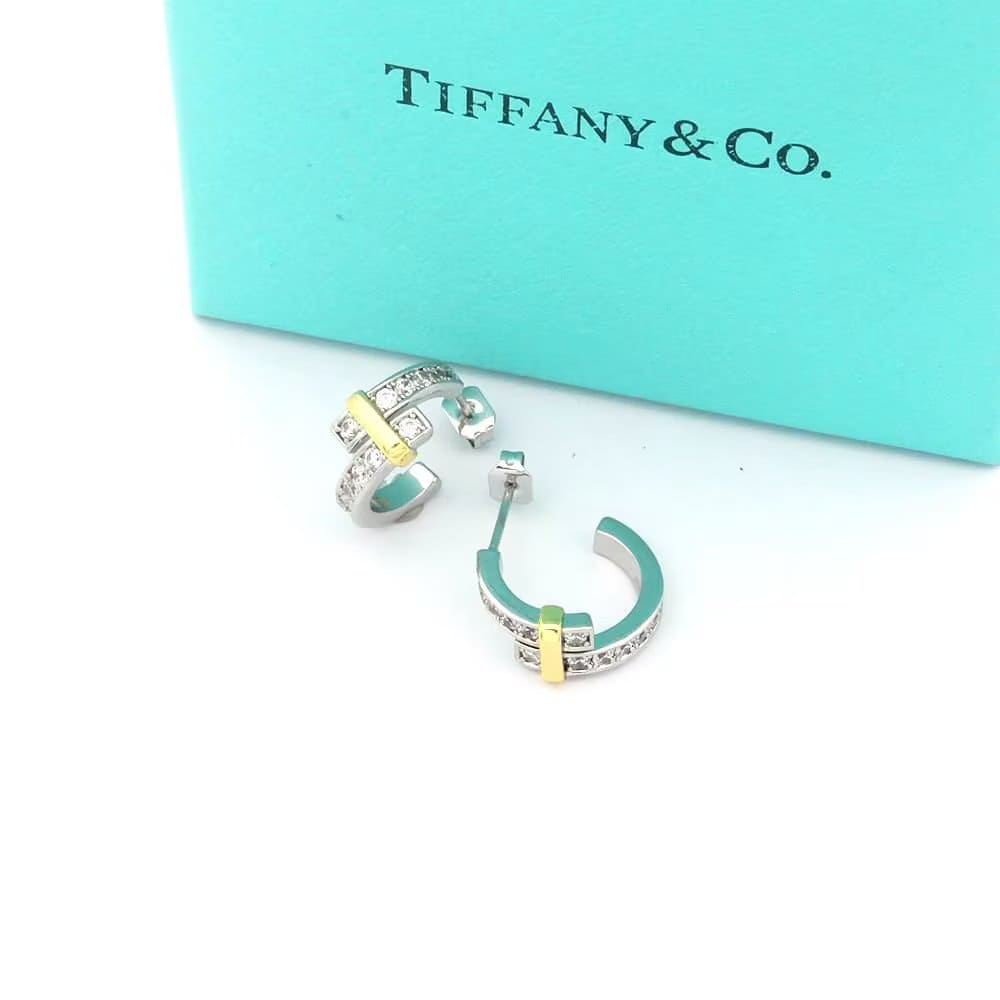 Tiffany Edge Hoop 18K Gold Earrings