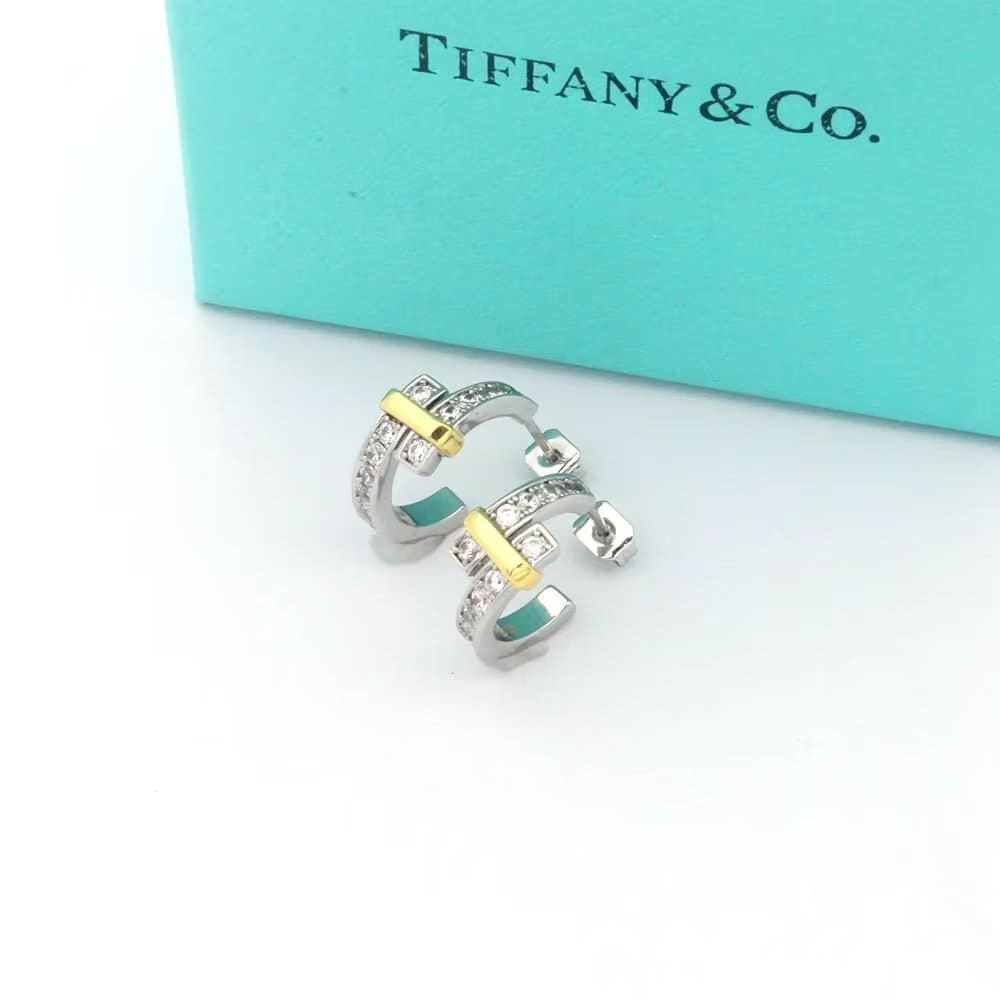 Tiffany Edge Hoop 18K Gold Earrings