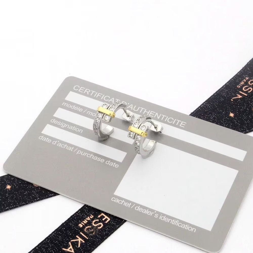 Tiffany Edge Hoop 18K Gold Earrings