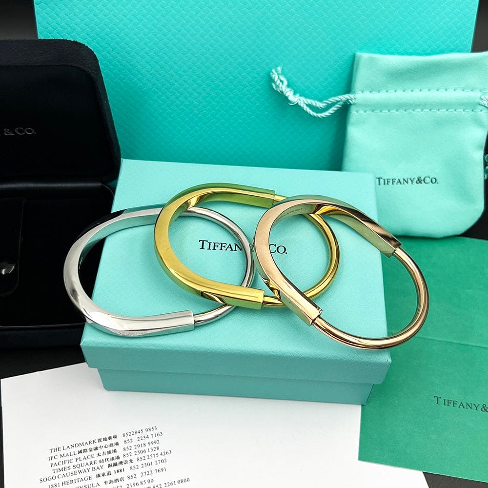 Tiffany Lock Bangle 18K Gold Bracelet