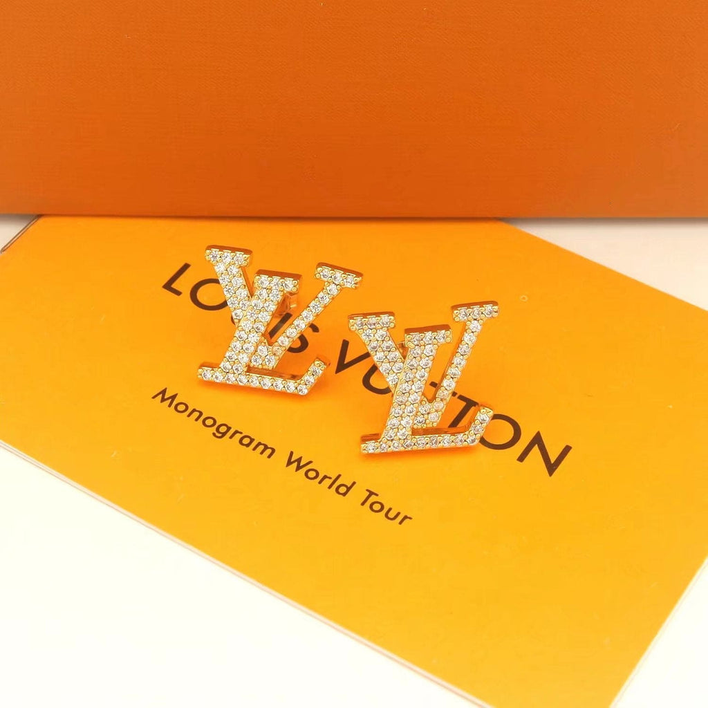 Louis Vuitton Iconic Diamonds 18K Gold Earrings