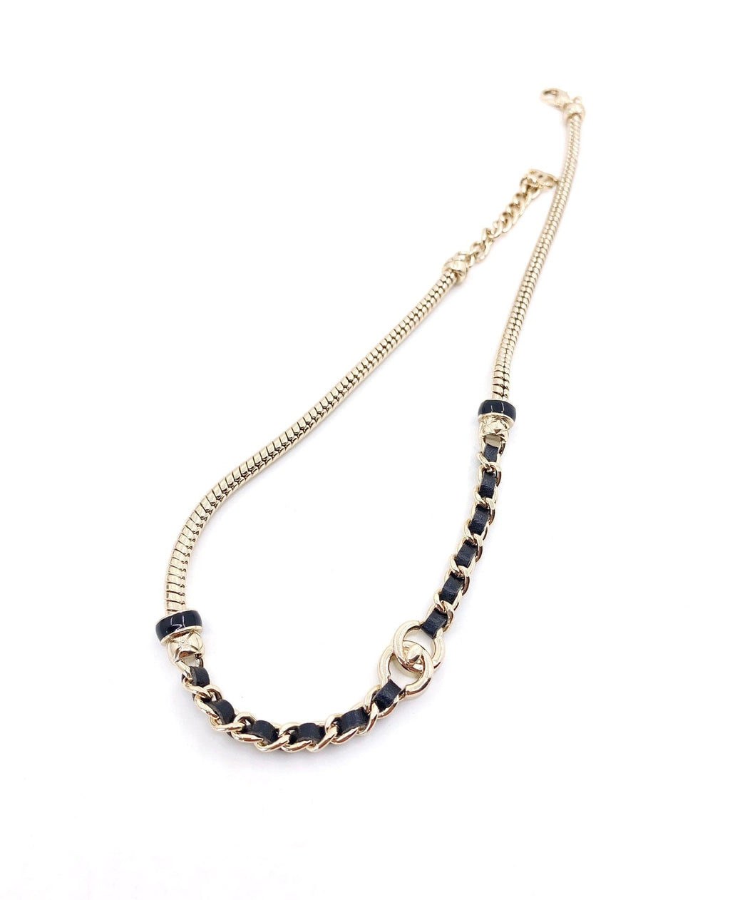 Chanel Rhinestone 18K Gold Necklace