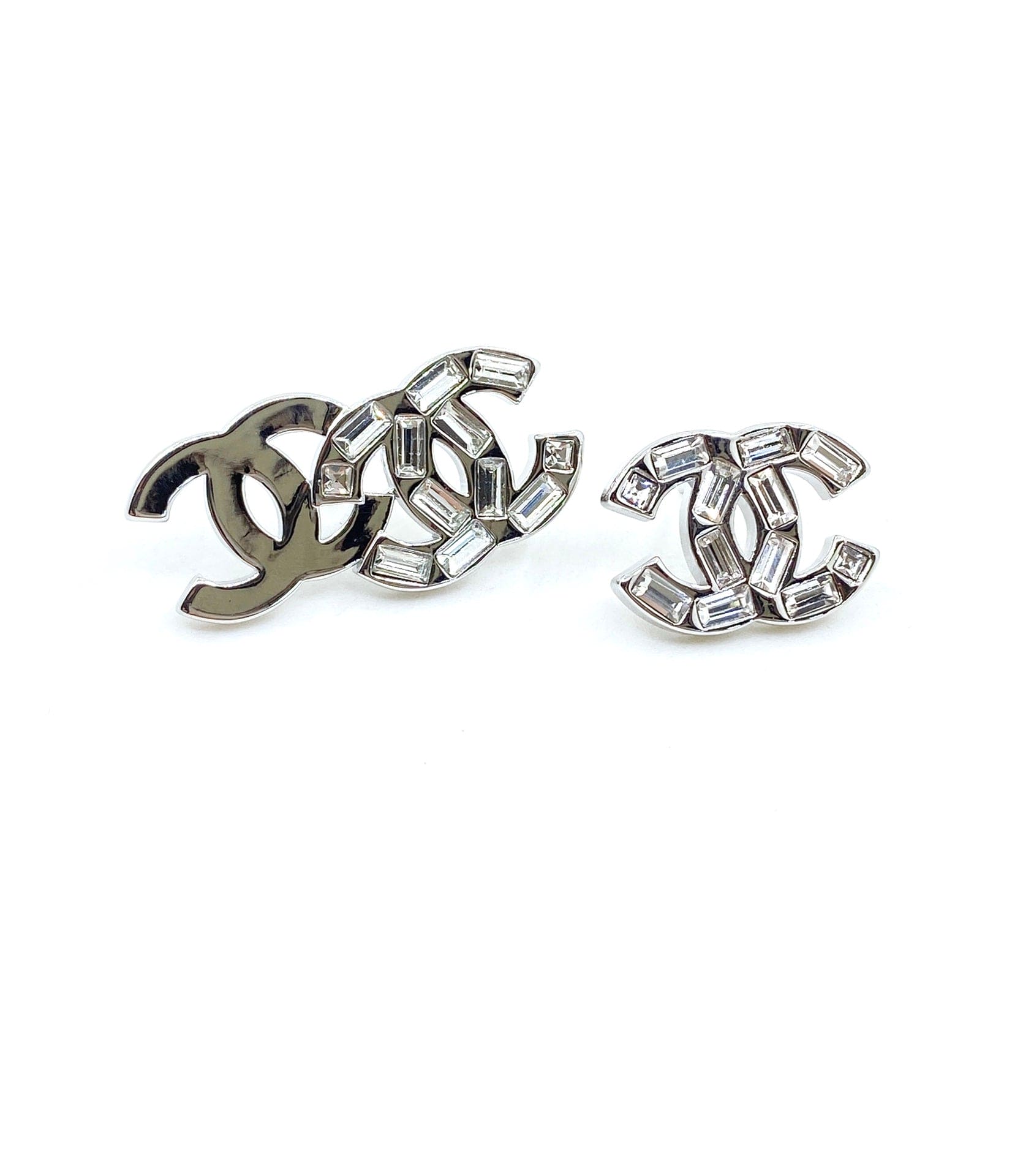 Chanel Crystal 18K Gold Earrings