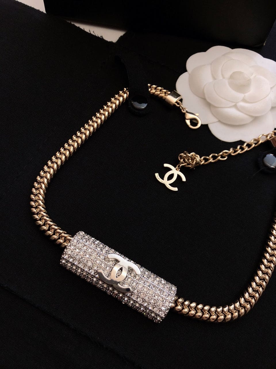 Chanel Diamonds Chain 18K Gold Necklace