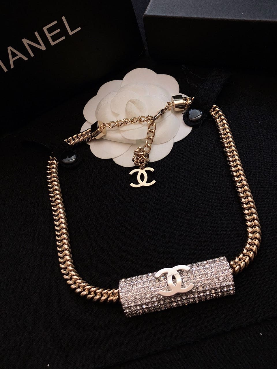 Chanel Diamonds Chain 18K Gold Necklace