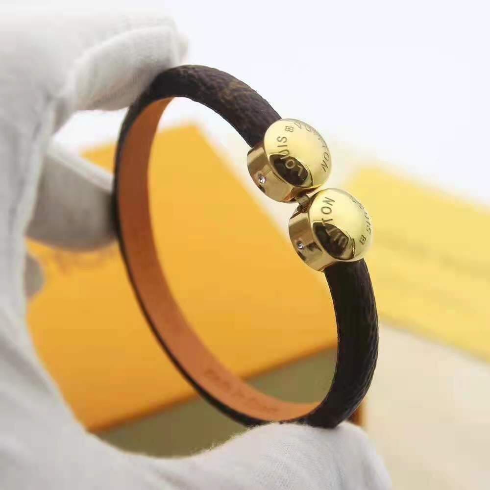 Louis Vuitton Historic Mini Monogram 18K Gold Bracelet