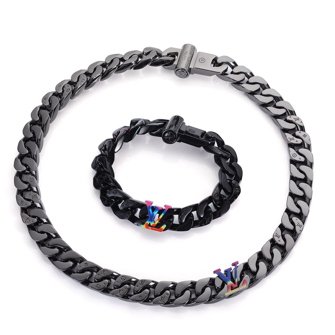 Louis Vuitton Rainbow Chain Link 18K Gold Bracelet