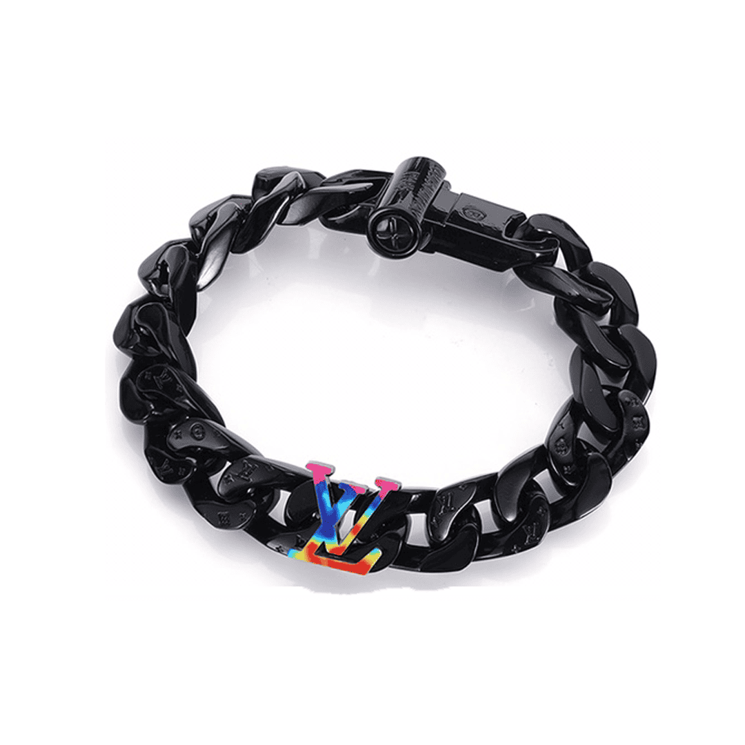 Louis Vuitton Rainbow Chain Link 18K Gold Bracelet