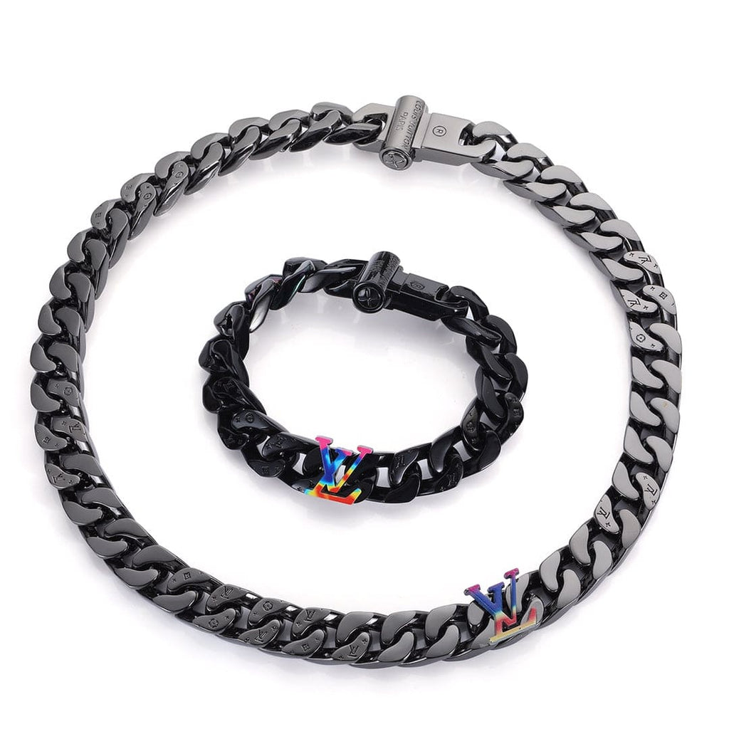Louis Vuitton Rainbow Chain Link 18K Gold Necklace