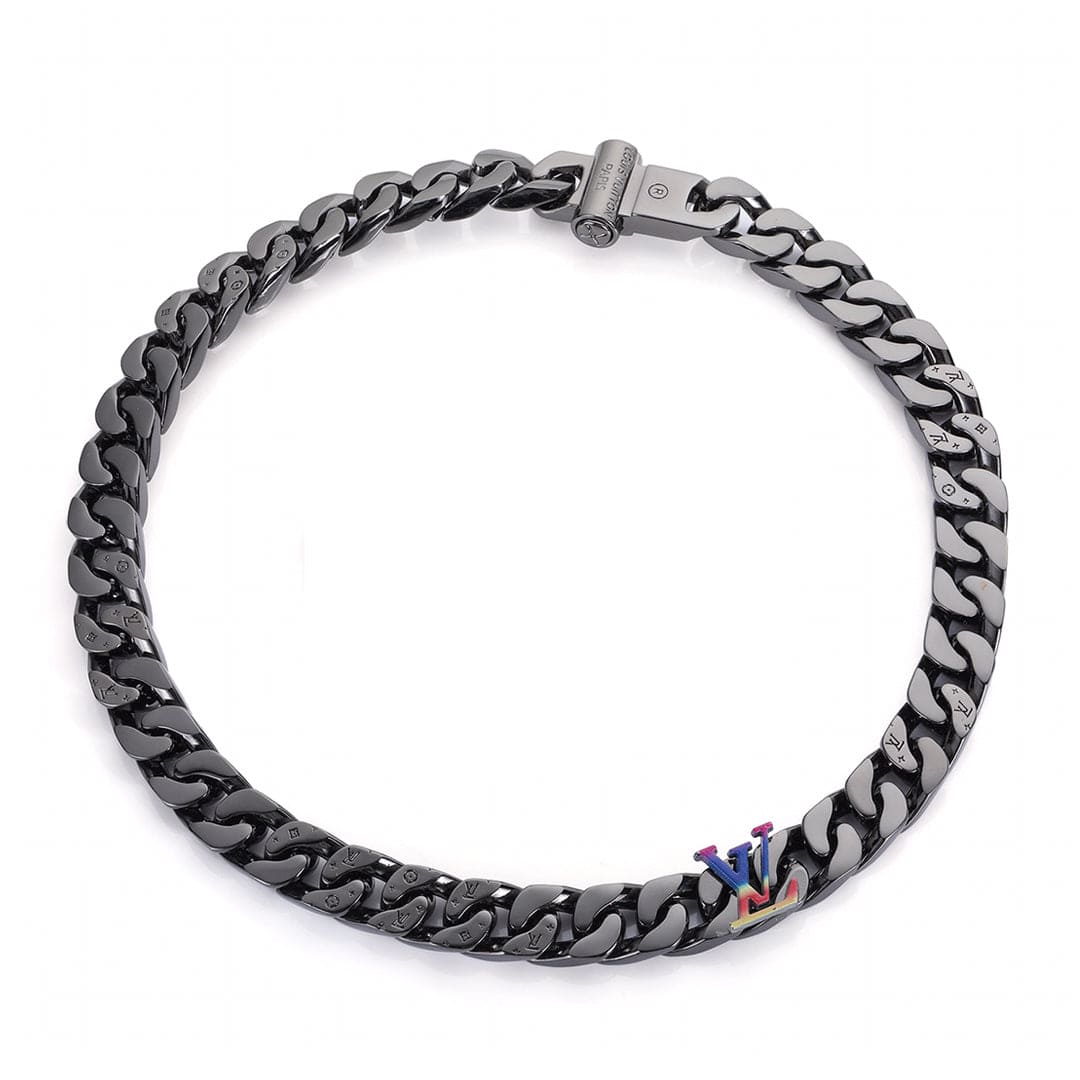 Louis Vuitton Rainbow Chain Link 18K Gold Necklace