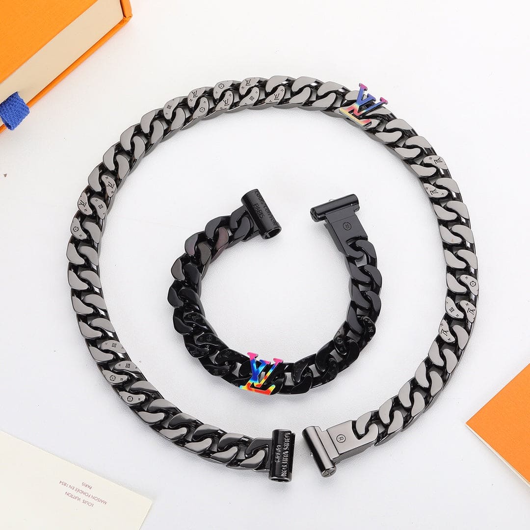 Louis Vuitton Rainbow Chain Link 18K Gold Bracelet