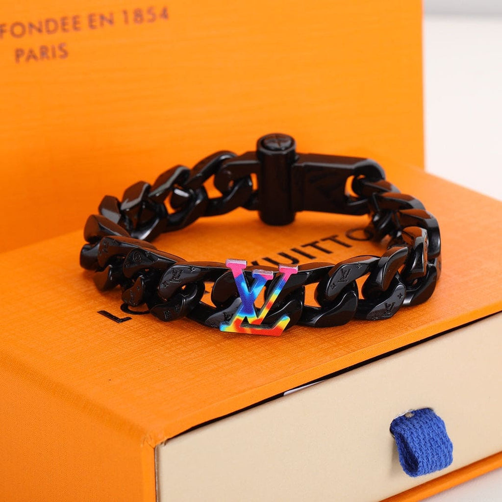 Louis Vuitton Rainbow Chain Link 18K Gold Bracelet