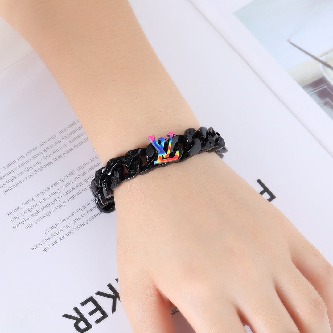 Louis Vuitton Rainbow Chain Link 18K Gold Bracelet