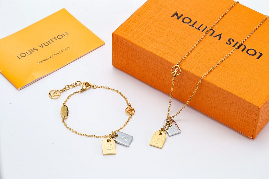 Louis Vuitton Nanogram 18K Gold Necklace