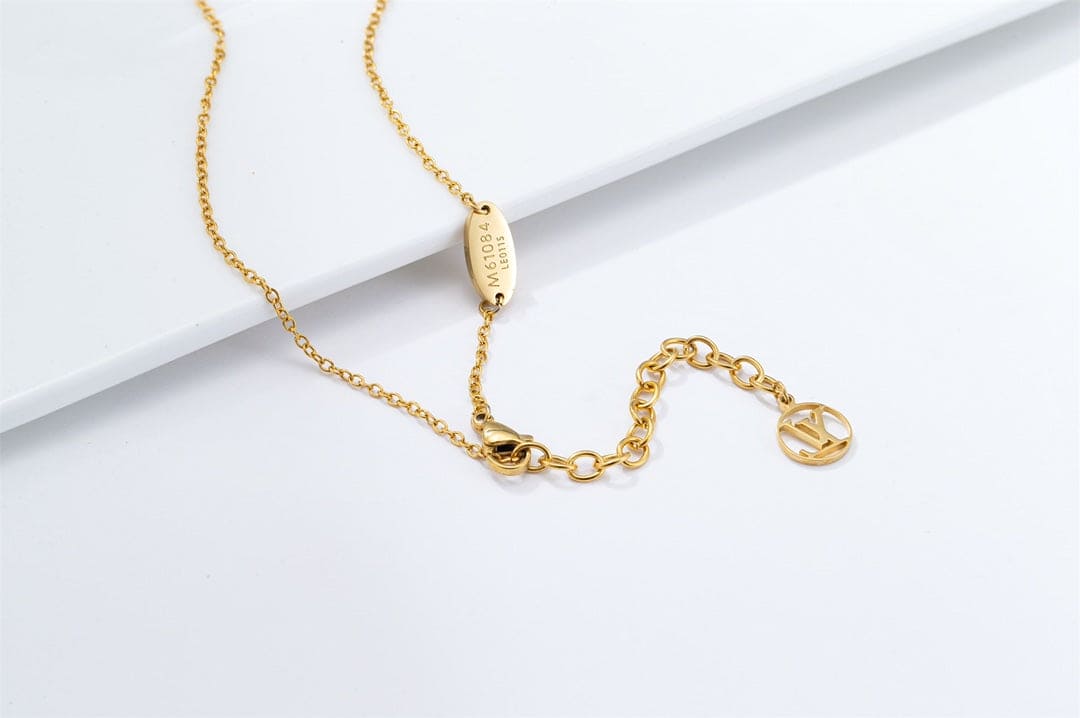Louis Vuitton Nanogram 18K Gold Necklace