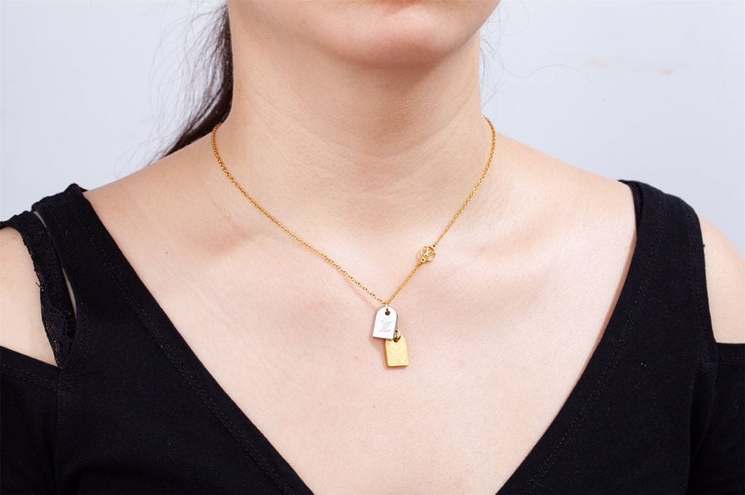 Louis Vuitton Nanogram 18K Gold Necklace