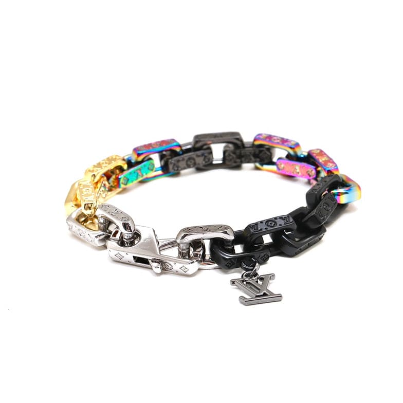 Louis Vuitton Street Style Chain 18K Gold Bracelet
