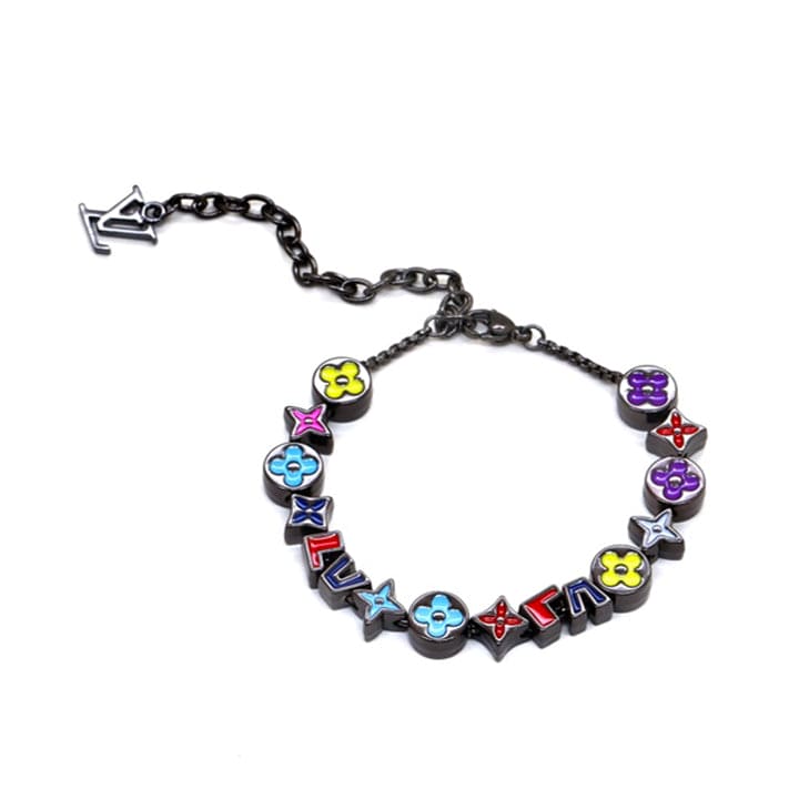 Louis Vuitton Monogram Party Black 18K Gold Bracelet